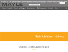 Tablet Screenshot of holzbau-mayle.de
